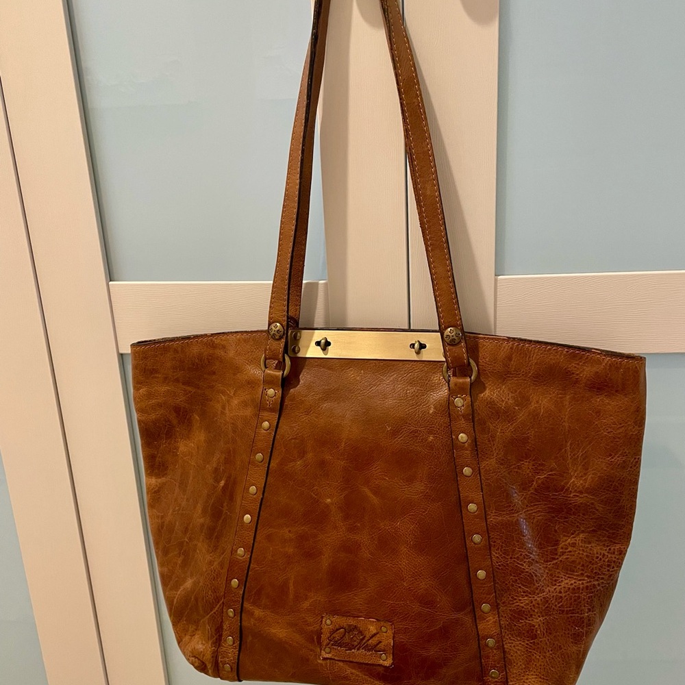 Patricia Nash Whisky Brown Benvenuto Leather Tote
